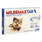 Milbemax Tab – Comprimé Sécable Antiparasitaire Endectocide Petit Chien et Chiot, 2 comprimés
