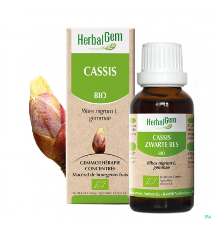 Herbalgem – Cassis Bourgeon Macérat Glycériné Bio, 30 ml