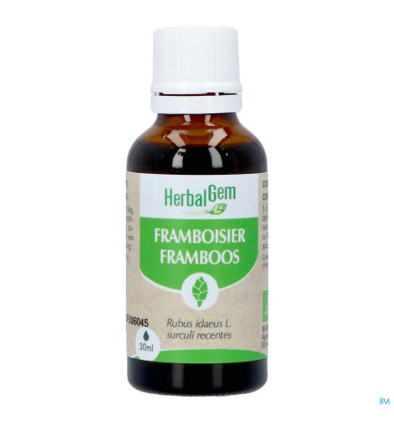 Herbalgem – Framboisier Bourgeon Macérat Glycériné Bio, 30 ml