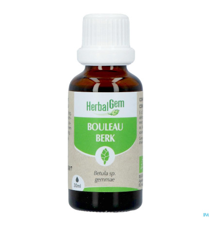 Herbalgem – Bouleau Bourgeon Macérat Glycériné Bio, 30 ml