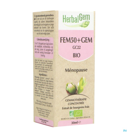 Herbalgem – Fem50+gem GC22 Ménopause Bio, 30 ml