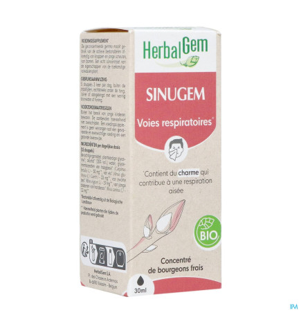 Herbalgem – Sinugem GC15 Voies Respiratoires Bio, 30 ml
