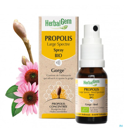 Herbalgem – Propolis Large Spectre Bio Spray, 15 ml