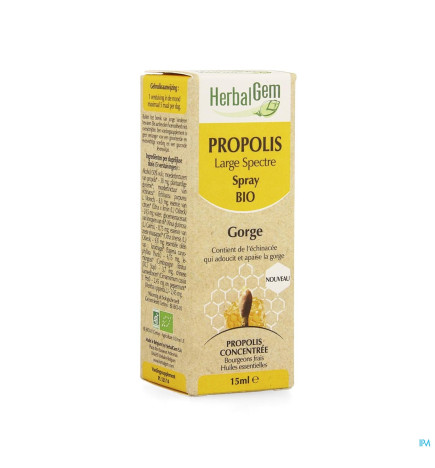 Herbalgem – Propolis Large Spectre Bio Spray, 15 ml