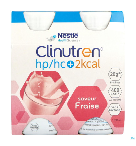 Clinutren – HP HC+ 2 kcal fraise, 200 ml x4