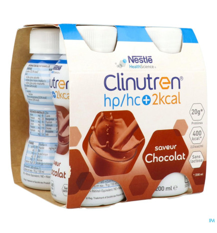 Clinutren – HP HC+ 2 kcal chocolat, 200 ml x4