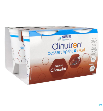 Clinutren – Dessert HP HC+ 2 kcal crème chocolat, 200 g x4