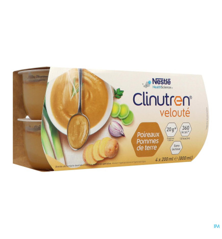 Clinutren – Velouté DADFMS recette poireaux pommes de terre, 200 ml x4