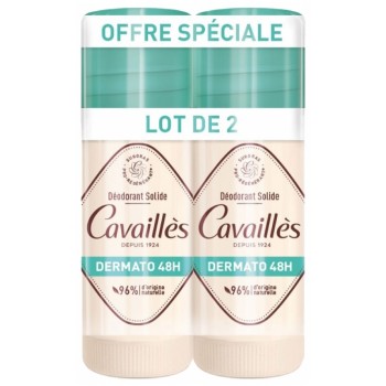 Cavaillès – Dermato 48H Déodorant Stick, lot de 2 x 40 ml