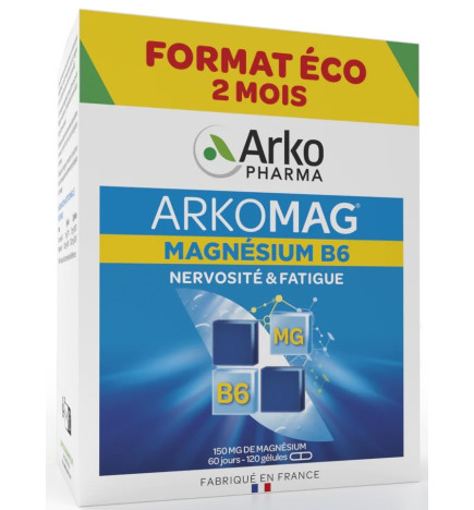 Arkopharma ARKOMAG® Magnésium B6 - Programme 2 mois 120 Gélules