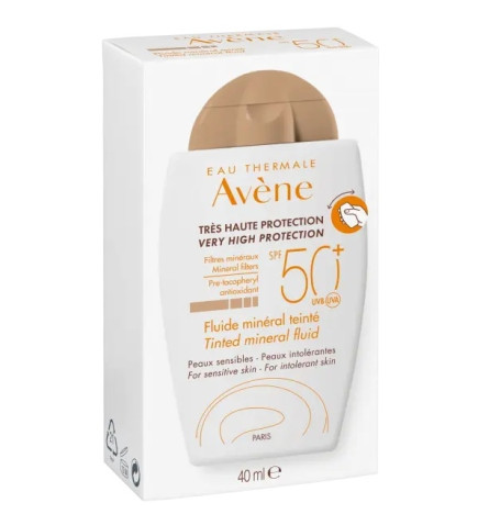 AVENE – Fluide minéral teinté SPF 50+, 40 ml