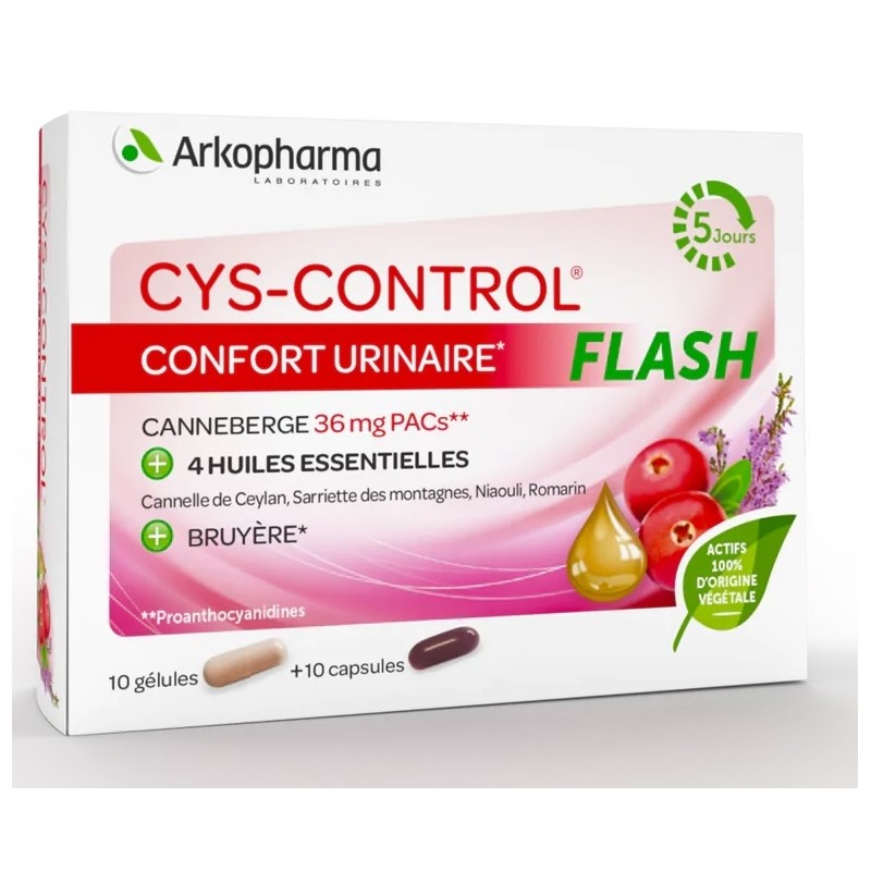 Arkopharma Cys-Control® Flash x20 Gélules