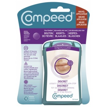 Compeed Patch Discret Bouton de Fièvre 15 Patchs