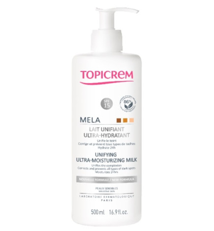 Topicrem MELA Lait Unifiant Ultra-Hydratant 500ml
