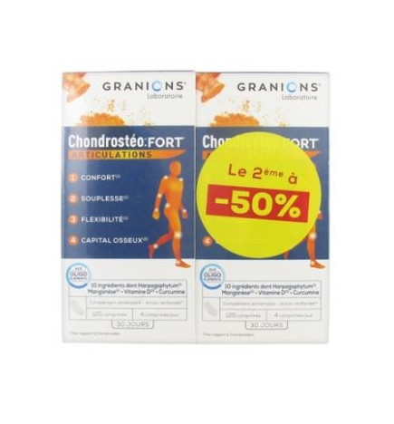 Granions Chondrostéo+ Fort Articulations Lot de 2 x 120 Cp