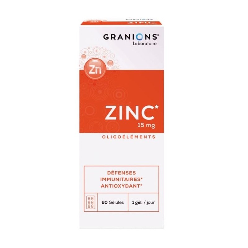 Granions Gluconate de Zinc 15 mg 60 Gélules