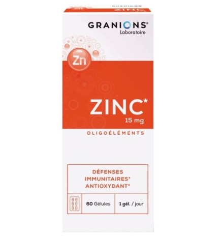 Granions Gluconate de Zinc 15 mg 60 Gélules