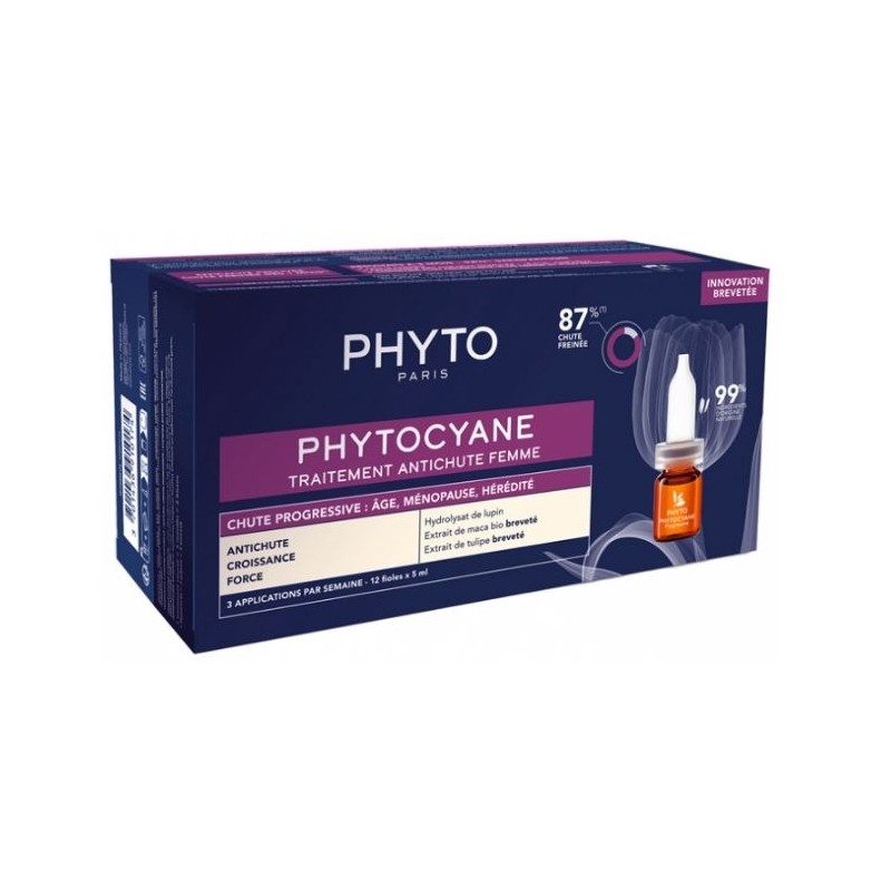 Phyto Phytocyane Traitement Antichute Progressive Femme 12 x 5 ml