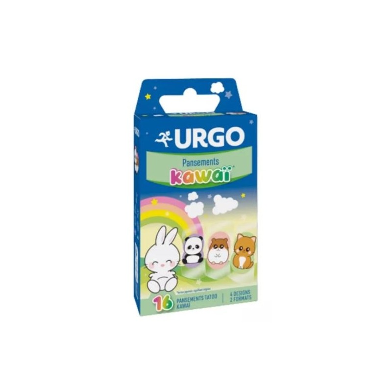 URGO Pansements Kawai Tatoo x16 Plaies Superficielles