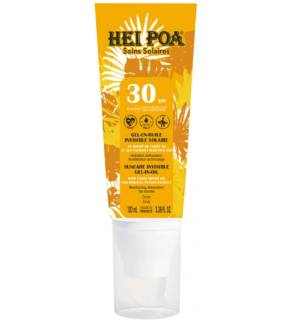 Hei Poa Gel-en-Huile Invisible Solaire SPF30 100 ml