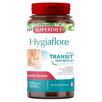 SuperDiet Hygiaflore Transit Ventre Plat x100 Gélules