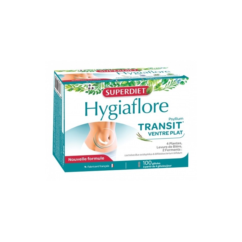 SuperDiet Hygiaflore Transit Ventre Plat x100 Gélules