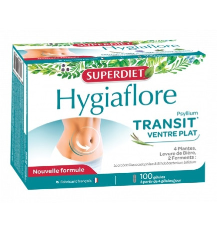 SuperDiet Hygiaflore Transit Ventre Plat x100 Gélules