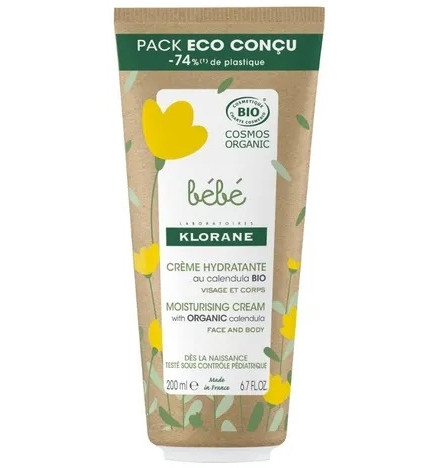 Klorane Bébé Crème Hydratante au Calendula Bio 200ml