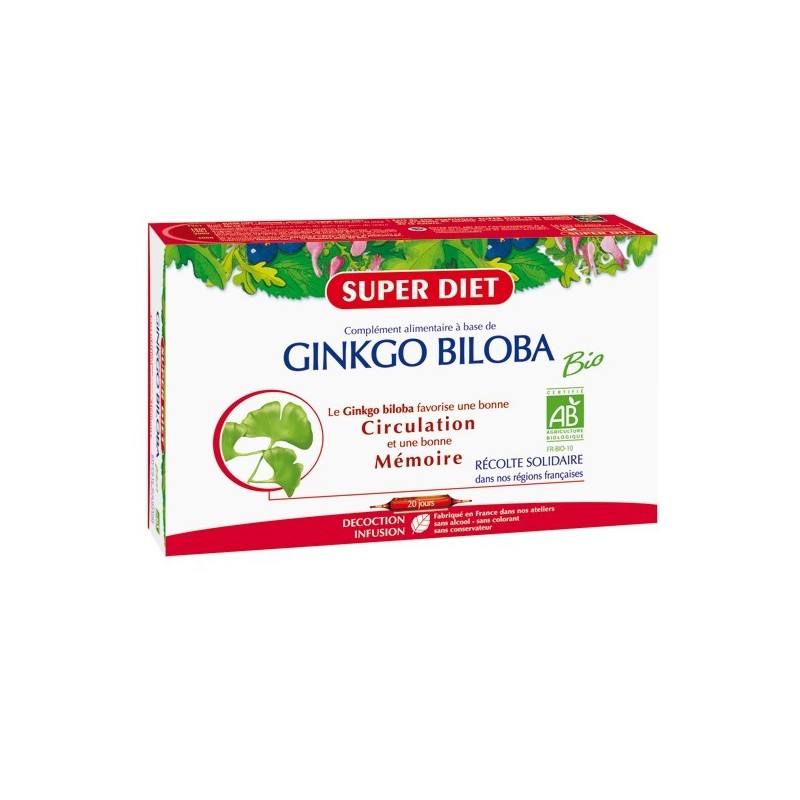 Super Diet Ginkgo Biloba Bio 20 Ampoules