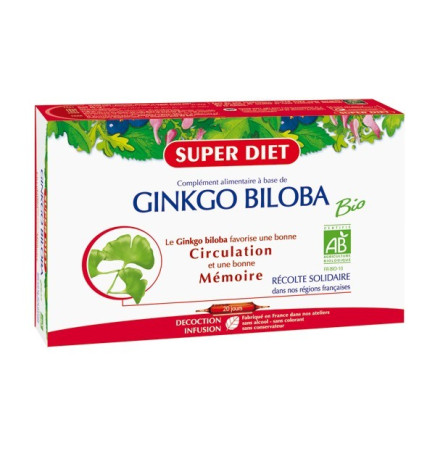 Super Diet Ginkgo Biloba Bio 20 Ampoules