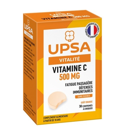 UPSA - Vitalité Vitamine C 500mg  Comprimés à Croquer