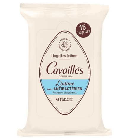 Rogé Cavaillès Lingettes Intimes Anti-Bactérien x15