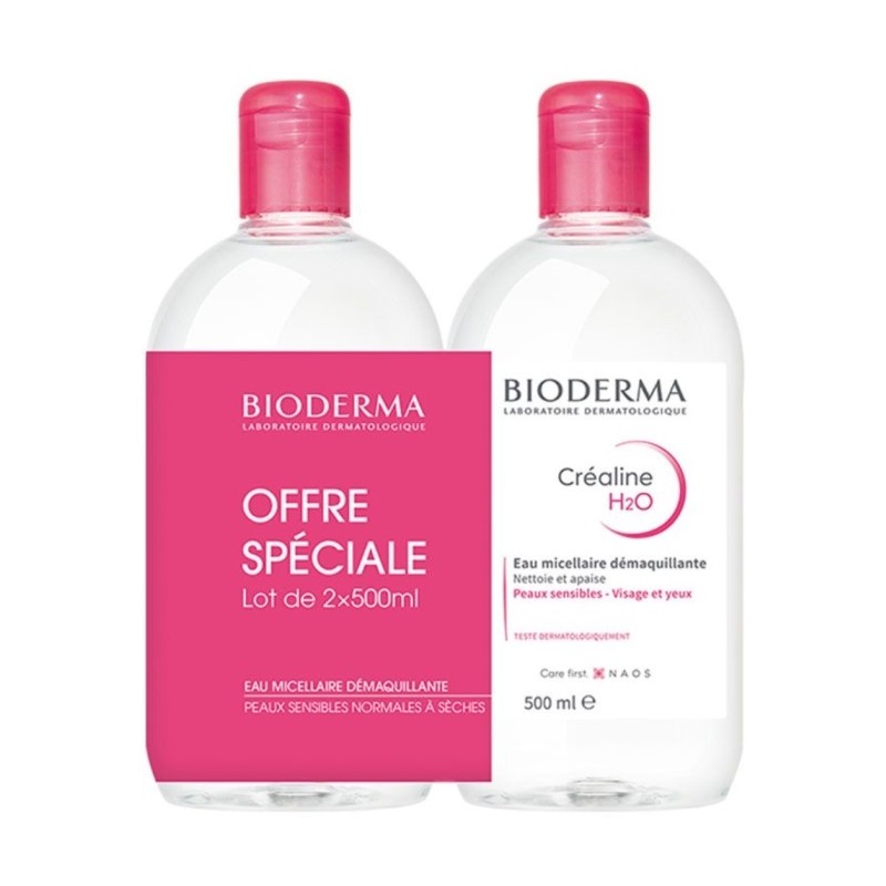 Bioderma Crealine H2O l'Eau Micellaire - Lot 2X 500ml