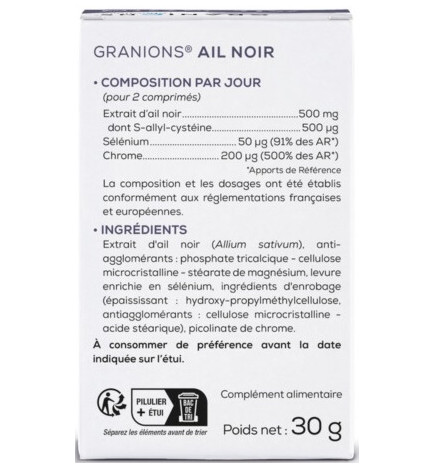 Granions – Ail Noir x60 Comprimés
