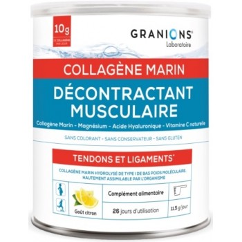 Granions Décontractant Musculaire Collagène Marin Poudre 300 g Saveur Citron