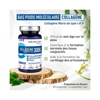 Granions Collagène Marin - Type I & II - 3000 mg 80 comprimés