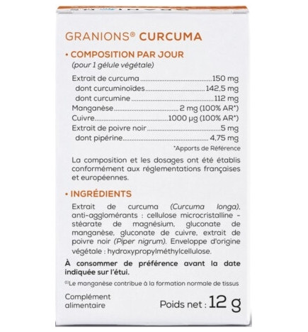 Granions – Curcuma x30 Géllules