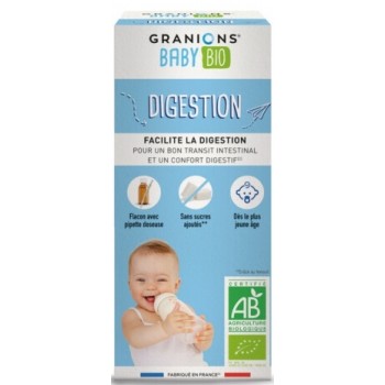 Granions Baby Bio Digestion Solution Buvable Aux Plantes Goût Neutre 125ml