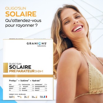 Granions Oligo'Sun Préparateur Solaire 3 en 1 Format 1 mois