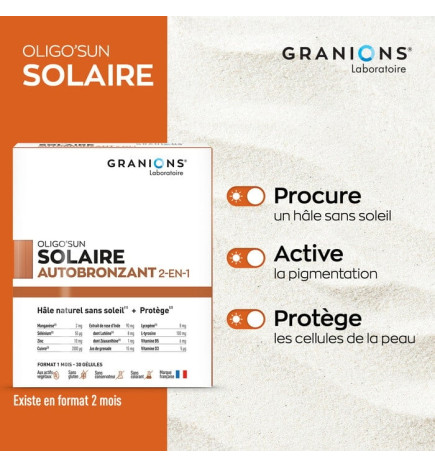 Granions – Oligo'Sun Autobronzant 2 en 1 Format 1 mois