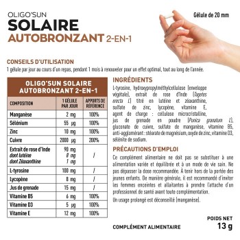 Granions Oligo'Sun Autobronzant 2 en 1 Format 1 mois