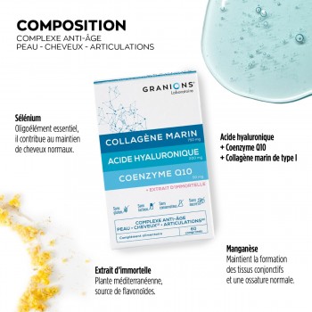 Granions Complexe Collagène Acide Hyaluronique & Coenzyme Q10 - 60 comprimés