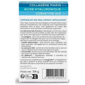 Granions Complexe Collagène Acide Hyaluronique & Coenzyme Q10 - 60 comprimés