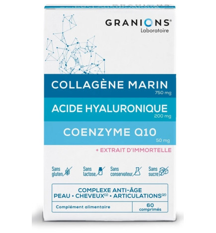 Granions Complexe Collagène Acide Hyaluronique & Coenzyme Q10 - 60 comprimés