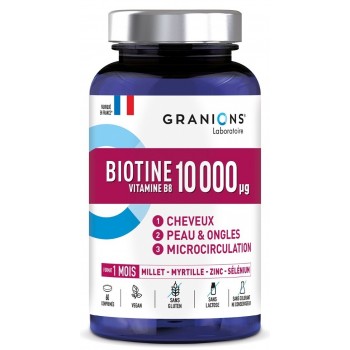 Granions Biotine 10 000 µg Vitamine B8 - 60 comprimés