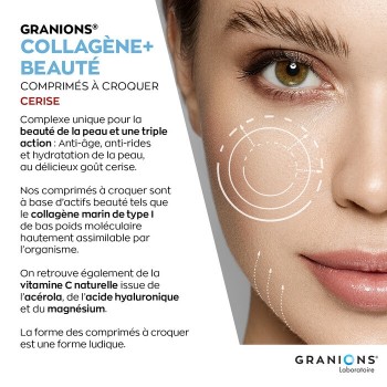 Granions Collagène+ Beauté 120 Comprimé à croquer Cerise