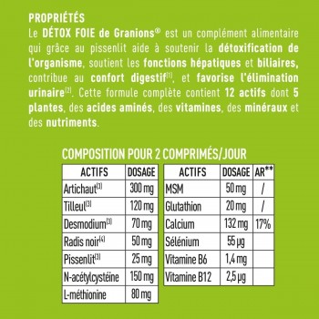 Granions Detox Foie 1000 mg 60 Comprimés