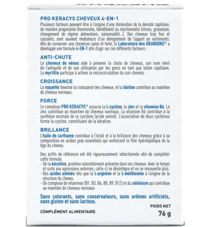 Granions – Pro Keracys Cheveux 4 en 1  2 Mois + 1 Offert