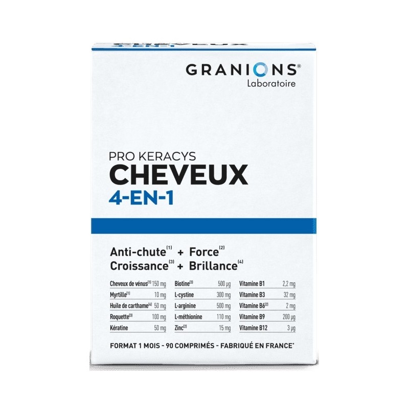 Granions Pro Keracys Cheveux 4 en 1 - 2 Mois + 1 Offert