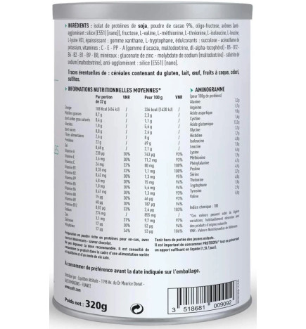 Eafit – Protisoya Protéines de soja - 320 g Chocolat